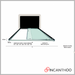 Nicchia Doccia PSCQuick - Dim: 150 cm con Porta Scorrevole in Cristallo Trasparente - Reversibile