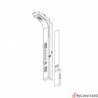Pannello Doccia Multifunzione Danubio 166.5x15.5 cm - Alluminio Verniciato Bianco| Soffione - Getto Orizzontale