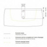 Lavabo d'Appoggio 105x12,5x45 cm - BRIO - in Ceramica - Fissaggi Inclusi