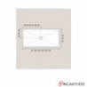 Piatto Doccia 100x100xh4 cm Quadrato con Bordo in Acrilico |Colore Bianco