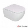WC + Bidet Sospesi in Ceramica Ridotti LIKE XXS - Chiusura Vaso Soft Close Ammortizzata