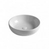 Lavabo d'Appoggio 45xh13,5 cm - EASY - Tondo in Ceramica Bianco Lucido