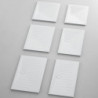 Piatto Doccia 80x80xH4 cm| Bianco in Ceramica - Superficie Con Decorazione Geometrica Antiscivolo - Cube - Ceramica Azzurra