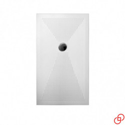 Piatto Doccia In Ceramica 80x80 cm |Bianco Lucido| Ultraflat - 3 cm|Antiscivolo - Antigraffio - Antibatterico