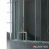 Box Doccia FPSC57 70x150x70 cm - Altezza 200 cm - a Muro con Doppia Porta Scorrevole in Cristallo Temperato - Reversibile