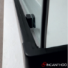 Box Doccia ad Angolo 70x70 cm RAPID- 2 Lati - 2 Ante Scorrevoli - Altezza 200 cm| Profili Colore Nero