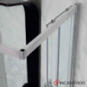 Box Doccia FLEX 70x100x70 cm - Altezza 200 cm |A Muro con Doppia Porta Scorrevole in Cristallo - 3 Lati Reversibile