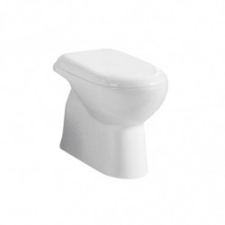 Coppia WC Scarico a Pavimento + Bidet - Mod DIANA - Installazione Distanziata dal Muro - Copri WC Termoindurente