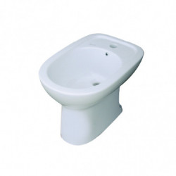 Coppia Sanitari DIANA - WC Scarico a Pavimento + Bidet - Installazione Distanziata dal Muro - Senza Copri WC - Ceramica
