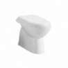 WC a Terra Tradizionale con Brida DIANA| Con Sedile Coprivaso Termoindurente Avvolgente - In Ceramica - Bianco Lucido