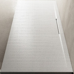 Piatto Doccia 70x160xh3 cm Bianco Puntinato 3D - Composto di Resina e Minerali |H3 cm