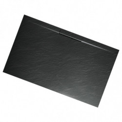Piatto Doccia 80x160xh3 cm Antracite - In Composto di Resina e Minerali - Effetto Pietra |H 3 cm