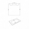 Lavabo Consolle STARK 60x45xh15 cm Installazione a Incasso o Sospeso | In Ceramica - Bianco Lucido