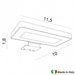 Lampada Led COMPAB - Made In Italy - Attacco A Telaio - Dim. 11,5 cm - 3.5 W - 230 Volt - Risparmio Energetico |