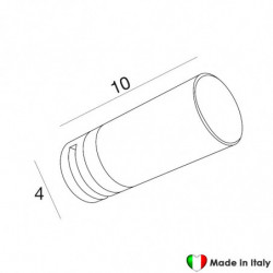 Faretto Con Lampada Alogena COMPAB - Made In Italy - Attacco Su Specchio| Ø 4 cm - 33 W - 230 V - Vetro Acidato