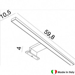 Lampada Led COMPAB - Made In Italy - Doppio Attacco - Dim. 60 cm - 9.6W - 230 Volt - Risparmio Energetico - Classe A |