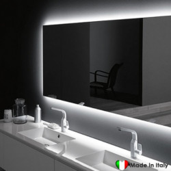 Specchio COMPAB Con Retroill. LED 170x75 cm - Made In Italy - 22W - Stile Contemporaneo - Risparmio Energetico Classe A