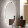 Specchio COMPAB Retroilluminato LED Ø 105 cm - Made In Italy - 27 W - Risparmio Energetico Classe A - Stile Essenziale