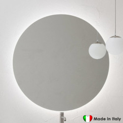 Specchio COMPAB Retroilluminato LED Ø 105 cm - Made In Italy - 27 W - Risparmio Energetico Classe A - Stile Essenziale