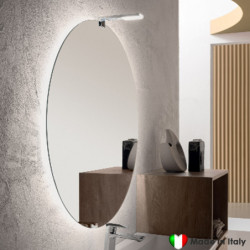 Specchio COMPAB Con Retroilluminazione LED Ø 140 cm - Made In Italy - 41W - Risparmio Energetico Classe A - Ampia Superficie