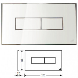 Placca Di Comando TODINI Aggancio Meccanico Compatibile Con Cassette Della Linea IDEA In Abs e Plexiglass Bianco Lucido