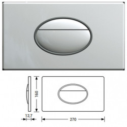 Placca Di Comando Ellipse TODINI - Bianco Soft - Azionamento Meccanico - Compatibile con Cassette IDEA - Abs Alta Resistenza