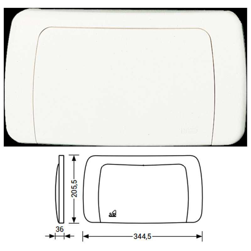 Placca Di Comando Mono TODINI - Bianco - Compatibile con Cassetta Hidrobox Evolution| Abs Alta Resistenza Ai Graffi