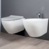 WC + Bidet Sospesi COVER ALTHEA - WC con Sedile Soft Close | Ceramica - Colore Bianco - Seduta Comoda