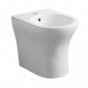 Coppia Sanitari WC + Bidet a Terra - Mod. PRATICA - con Sedile Soft Close - Forme Morbide