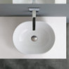 Lavabo da Appoggio COVER - 45x35xh16 cm ALTHEA - Ceramica Bianco Lucido - Senza Foro Troppopieno