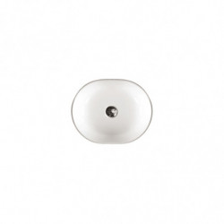 Lavabo da Appoggio COVER - 45x35xh16 cm ALTHEA - Ceramica Bianco Lucido - Senza Foro Troppopieno