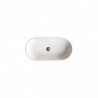 Lavabo da Appoggio COVER - 70x35xh15 cm ALTHEA - Linea Arrotondata - Ceramica Bianco Lucido - Con Foro Troppopieno