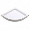 Piatto Doccia Semicircolare 80x80xh12 cm| Bianco in Ceramica| Fondo Antiscivolo