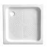 Piatto Doccia 80x80xh10 cm - Antiscivolo - Bianco in Ceramica - Con Rilievi
