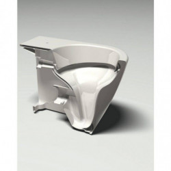 WC Traslato COVER XL Installazione Filomuro + Sedile| Ceramica - Colore Bianco