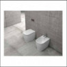 WC Installazione Filomuro + Sedile Termoindurente| Mod. GENESIS Ceramica - Colore Bianco