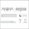 Sistema di Drenaggio CONFLUO PREMIUM LINE INOX | Piletta a canala | installazione a pavimento | 450 mm