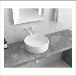 Lavabo d'Appoggio Tondo - Diametro 35,5 cm - Bianco Opaco