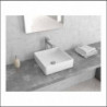 Lavabo d'Appoggio 36x36xh11 cm Quadrato - Ceramica Bianco