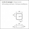 Lavabo d'Appoggio Quadrato - 37,5x37,5xh12 cm - Ceramico - Bianco