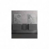 Mobile Bagno Tiffany |100 cm Sospeso| Grafite| Base 2 Cassettoni - Lavabo in Ceramica