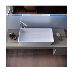 Mobile Bagno Tavolone|60 cm|Bianco Opaco| Staffe Incluse