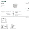 Coppia Sanitari WC + Bidet Sospesi COVER XL ALTHEA - | Ceramica - Colore Bianco | Risparmio Idrico