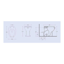 WC a Terra Per Disabili| Con Brida - Scarico A terra - Senza Sedile Coprivaso