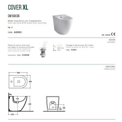 Bidet COVER XL A Terra ALTHEA - In Ceramica - Seduta Comoda - Risparmio Idrico