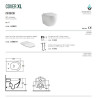 WC Sospeso con Sedile Soft Close COVER XL ALTHEA | Ceramica | Bianco | Risparmio Idrico