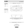 Vasca Freestanding Alma - Treesse - 175x80xH55 CM - BIANCA