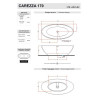 Vasca Freestanding Carezza - Treesse - 170x80xH52 CM - BIANCA