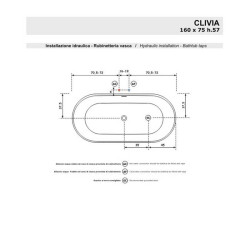 Vasca Freestanding Clivia - Treesse - 160x75xH57 CM - BIANCA