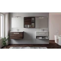 Mobile sospeso AURA1|Base lavabo 60 cm |Varie Combinazioni di Colori|Lavabo in Ceramica